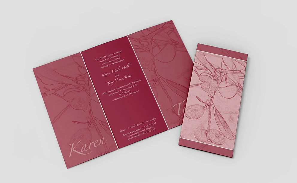 Wedding invitation design