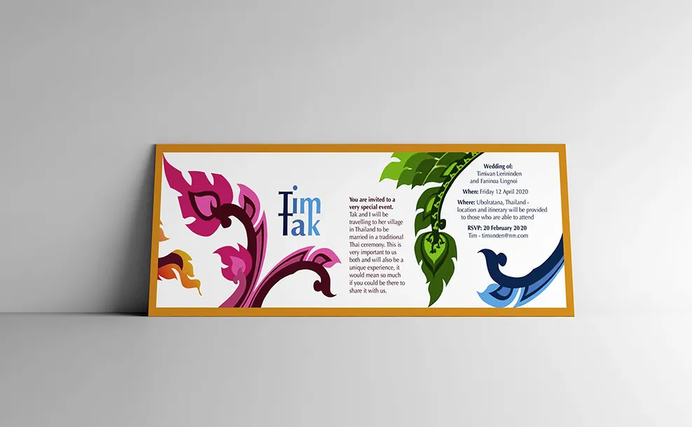 bespoke wedding invitation design